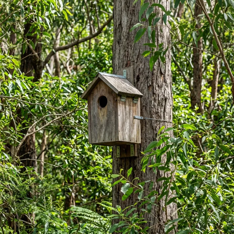 Animal nesting box installed as a humane alternative to a Nunawading roof cavity