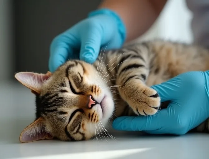 Specialist carefully handling a deceased cat with dignity in Nunawading